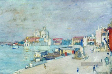 Strand Werke - schöne 1913 Boris Mikhailovich Kustodiev Strandlandschaft
